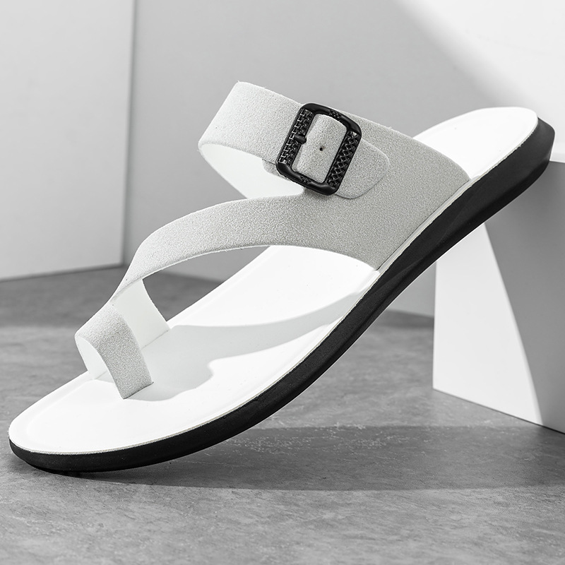 Flip Flop Leather Men - 2026 Neue Sommer Handgefertigte Leder-Slipper Trendige