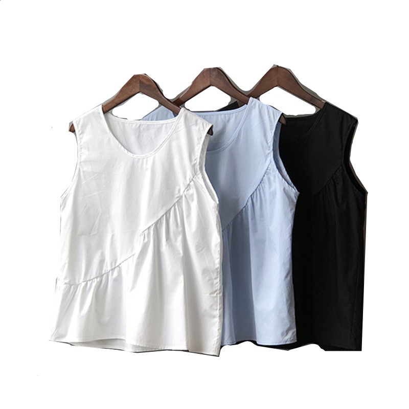 Shirt Camp Collar - Lose lässige Damen-Tanktops aus Baumwollleinen, böhmische